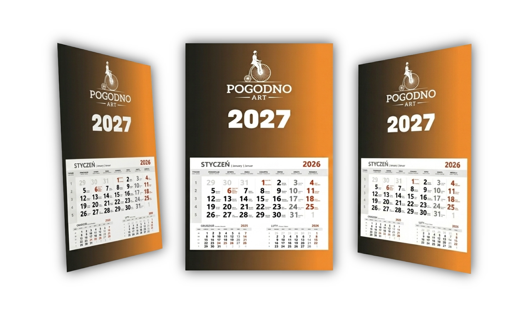 Kalendarze Jednodzielne 2027